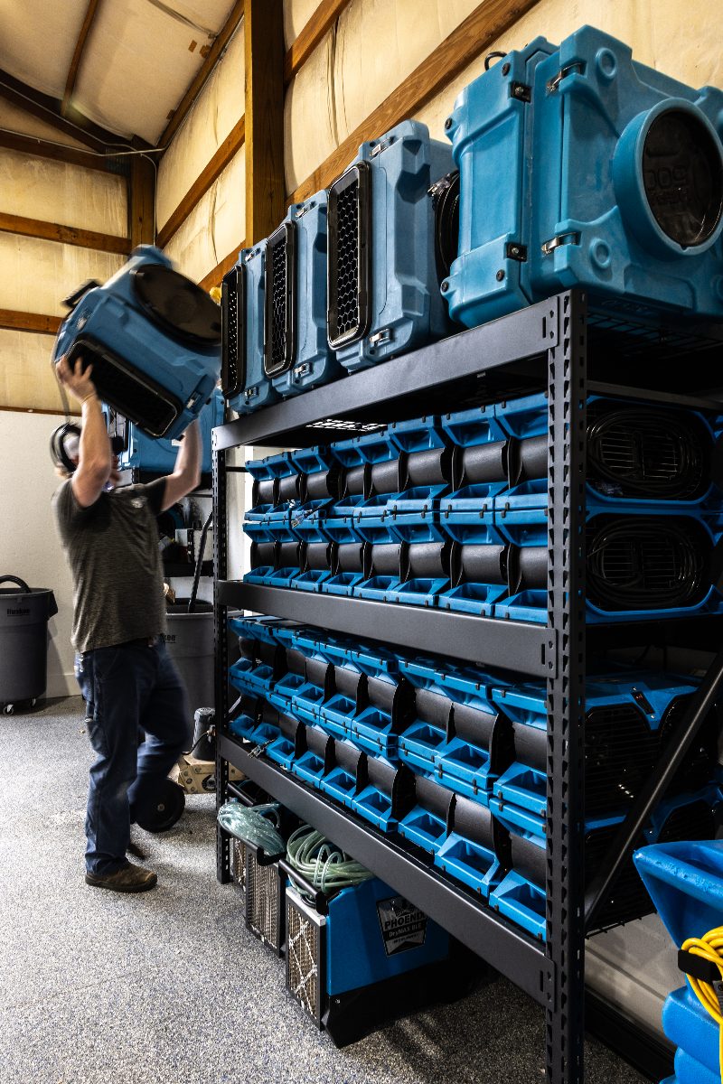 Willard's Restoration drying equipment stocked and ready at the shop